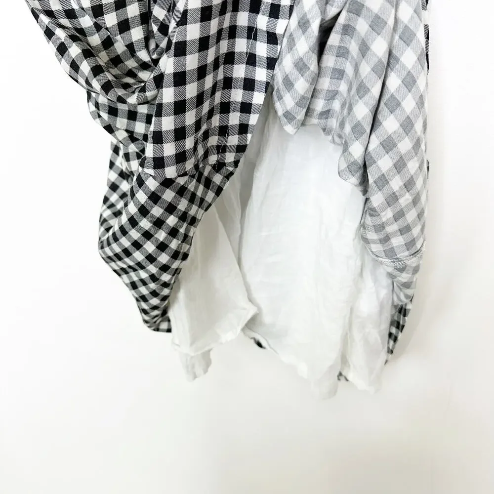 Nordstrom Little Girls Black and White Checkered Dress 8/10